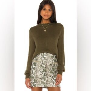 NWT Song of Style Cicily Faux Leather Mini Skirt White Green Python Snake Print